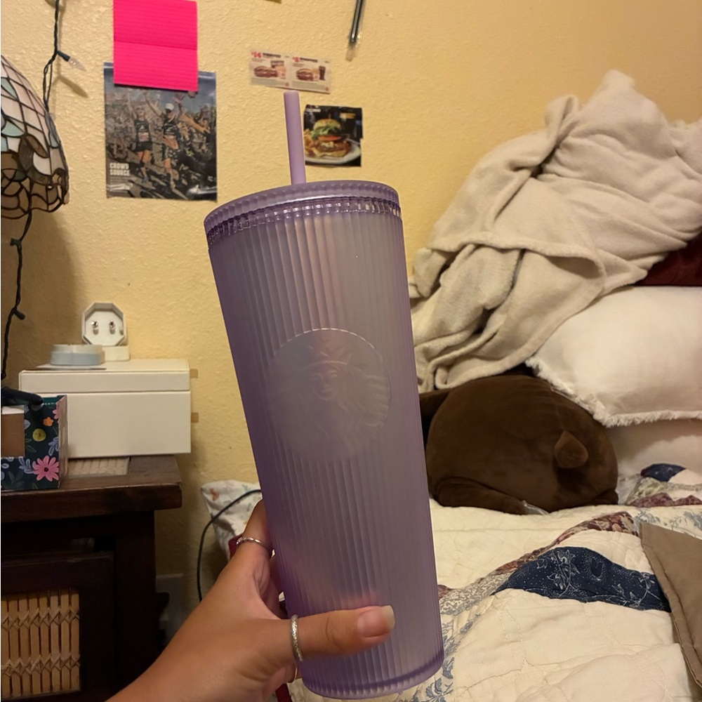 Starbucks Lilac pleated tumbler
